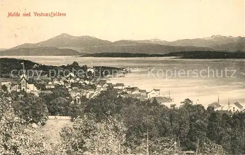 AK / Ansichtskarte Molde med Vestnaefjeldene Molde