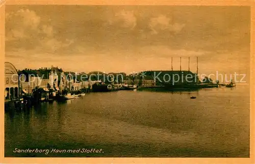 AK / Ansichtskarte Sonderborg Havn med Slottet Sonderborg
