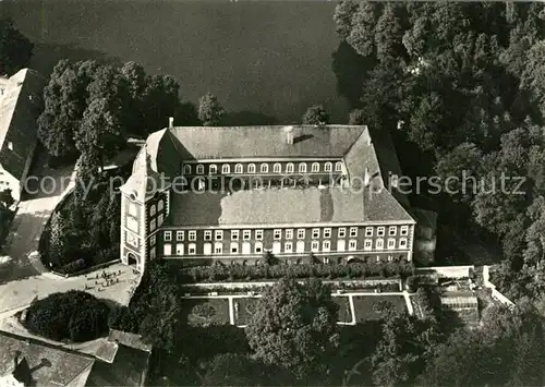 AK / Ansichtskarte Kamenice_nad_Lipou Letecky pohled na zamek Schloss Fliegeraufnahme Kamenice_nad_Lipou