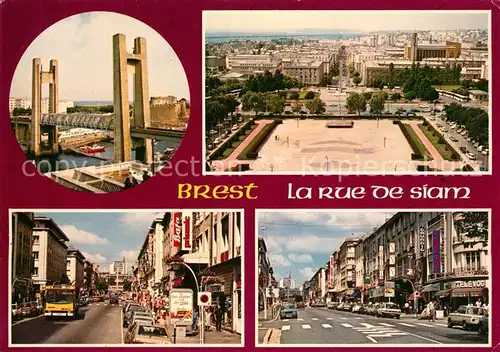 AK / Ansichtskarte Brest_Finistere Pont de Recouvrance Place de la Liberte Rue de Siam Brest_Finistere