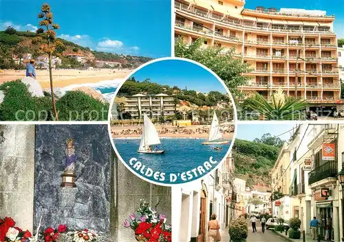 AK / Ansichtskarte Caldes_d_Estrac Diversos aspectos playa Hotel Caldes_d_Estrac