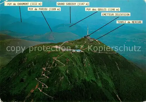 AK / Ansichtskarte Puy de Dome Chaine des Puys vue aerienne Puy de Dome