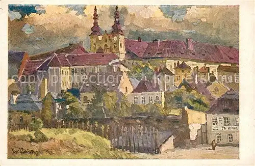 AK / Ansichtskarte Olmuetz_Olomouc Malerische Partie aus Alt Olmuetz Kuenstlerkarte Olmuetz Olomouc