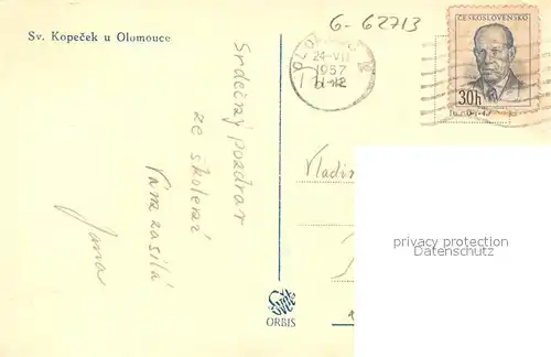AK / Ansichtskarte Olmuetz_Olomouc Sv Kopecek Olmuetz Olomouc