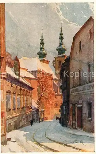 AK / Ansichtskarte Brno_Bruenn Dominikanergasse Kuenstlerkarte Brno_Bruenn