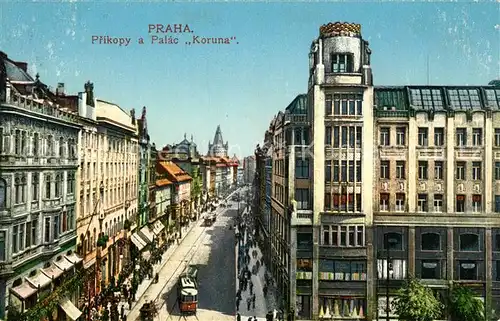 AK / Ansichtskarte Praha_Prahy_Prague Pikopy a Palac Koruna Praha_Prahy_Prague