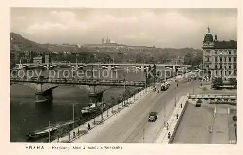 AK / Ansichtskarte Praha_Prahy_Prague Hradcany Most Jiraskuv a Palackeho Praha_Prahy_Prague