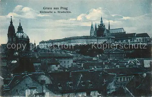 AK / Ansichtskarte Prag_Prahy_Prague Kleinseite und Hradschin Prag_Prahy_Prague