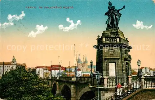 AK / Ansichtskarte Praha_Prahy_Prague Na Palackeho moste Praha_Prahy_Prague