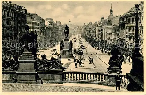 AK / Ansichtskarte Prag_Prahy_Prague Wenzelsplatz Prag_Prahy_Prague