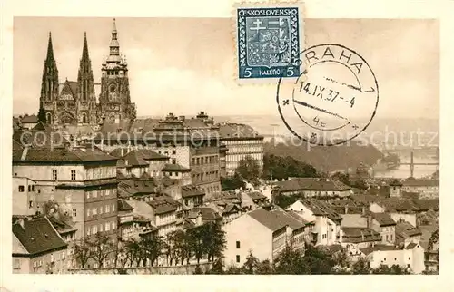 AK / Ansichtskarte Prag_Prahy_Prague Hradschin und Kleinseite Prag_Prahy_Prague