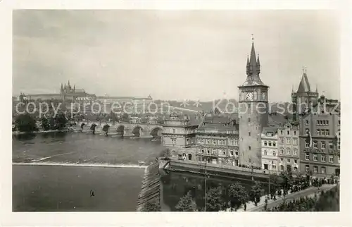 AK / Ansichtskarte Prag_Prahy_Prague Stadtansicht mit Hradschin Prag_Prahy_Prague