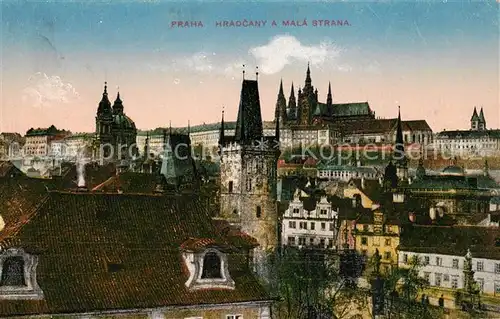 AK / Ansichtskarte Prag_Prahy_Prague Hradcany a Mala Strana Prag_Prahy_Prague