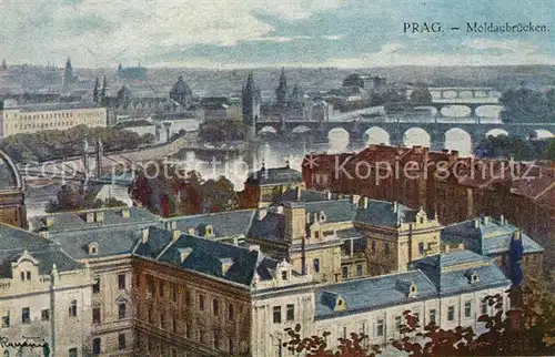 AK / Ansichtskarte Prag_Prahy_Prague Moldaubruecken Prag_Prahy_Prague