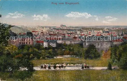 AK / Ansichtskarte Prag_Prahy_Prague Blick vom Riegerpark Prag_Prahy_Prague