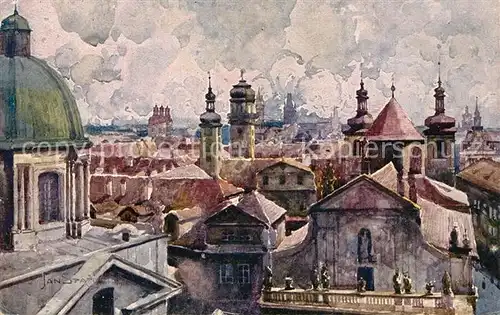 AK / Ansichtskarte Prag_Prahy_Prague Pohled s Mostecke veze Prag_Prahy_Prague