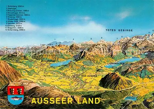 AK / Ansichtskarte Grundlsee_Steiermark Bad Aussee Altaussee Panoramakarte  Grundlsee_Steiermark