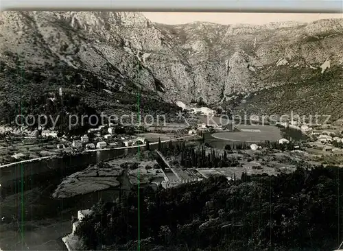 AK / Ansichtskarte Dubrovnik_Ragusa Fliegeraufnahme Ombla Quelle Dubrovnik Ragusa