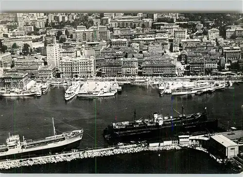 AK / Ansichtskarte Rijeka_Fiume Fliegeraufnahme Hafen Rijeka Fiume