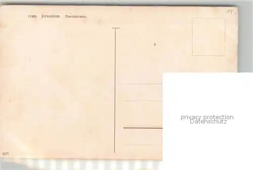 AK / Ansichtskarte Jerusalem_Meiningen Davidstrasse Jerusalem_Meiningen