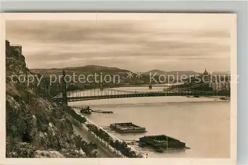 AK / Ansichtskarte Budapest Donaupartie Budapest