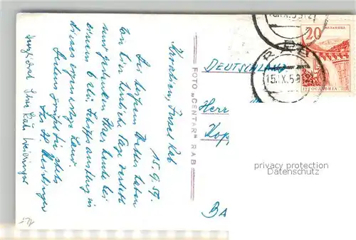 AK / Ansichtskarte Rab_Croatia Partie am Meer Rab_Croatia