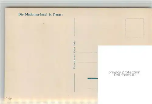 AK / Ansichtskarte Perast Madonna Insel Perast