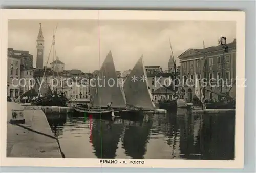 AK / Ansichtskarte Pirano Il Porto Segelboote Pirano