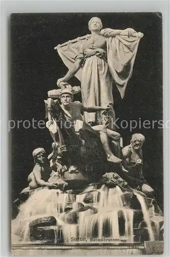 AK / Ansichtskarte Stettin_Szczecin Manzelbrunnen Stettin Szczecin