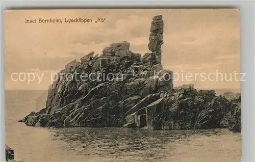 AK / Ansichtskarte Bornholm Lyseklippen Roe Bornholm