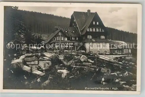 AK / Ansichtskarte Szklarska_Poreba_Schreiberhau Zackelfallbaude Szklarska_Poreba