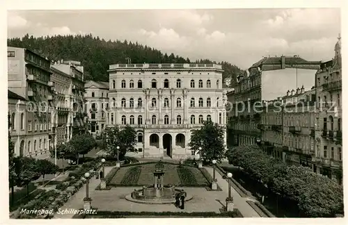 AK / Ansichtskarte Marienbad_Tschechien_Boehmen Schillerplatz Marienbad_Tschechien