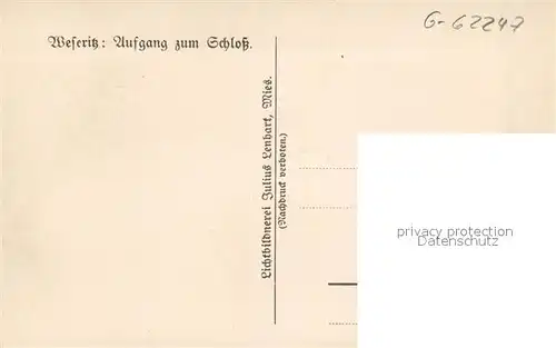 AK / Ansichtskarte Weseritz Aufgang zum Schloss Weseritz