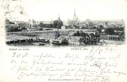 AK / Ansichtskarte Plzen_Pilsen Pohled na mesto Plzen Pilsen