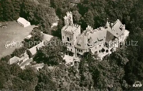 AK / Ansichtskarte Pullach_Isartal Jugendheim Jugendherberge Burg Schwaneck Fliegeraufnahme Pullach_Isartal