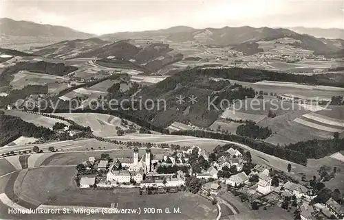 AK / Ansichtskarte St_Maergen Hoehenluftkurort im Schwarzwald Fliegeraufnahme Straehle Bild Nr 9614 St_Maergen