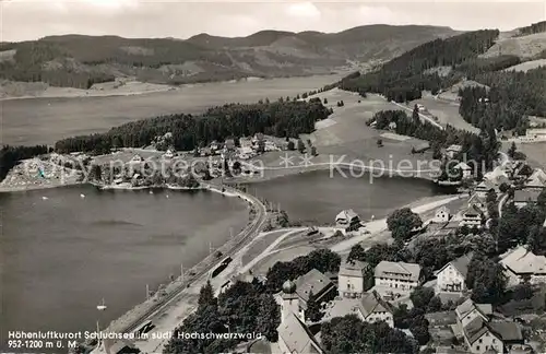 AK / Ansichtskarte Schluchsee Hoehenluftkurort im Schwarzwald Fliegeraufnahme Schluchsee