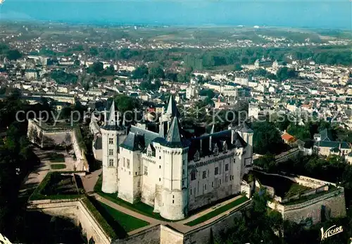 AK / Ansichtskarte Saumur Vue Aerienne Chateau  Saumur