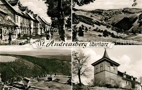 AK / Ansichtskarte St_Andreasberg_Harz Haeuserpartie Landschaftspanorama Glockenberg St_Andreasberg_Harz