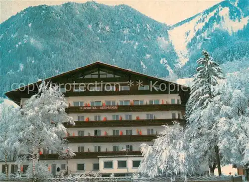 AK / Ansichtskarte Bad_Hofgastein Kurhotel Germania Alpen im Winter Bad_Hofgastein