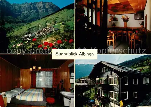AK / Ansichtskarte Albinen_VS Hotel Restaurant Sunnublick Landschaftspanorama Walliser Alpen Albinen_VS