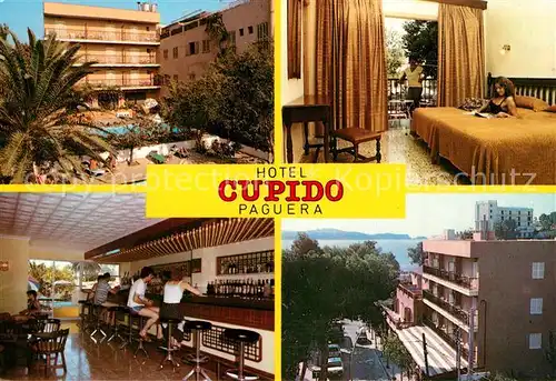 AK / Ansichtskarte Paguera_Mallorca_Islas_Baleares Hotel Cupido Fremdenzimmer Bar Restaurant Swimming Pool Paguera_Mallorca