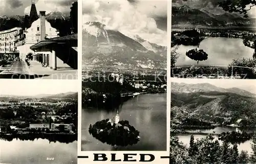 AK / Ansichtskarte Bled Ortsmotiv Panorama Insel Berge Bled