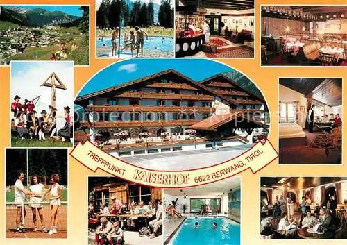 AK / Ansichtskarte Berwang_Tirol Sporthotel Kaiserhof im Sommer Tennis Freibad Hallenbad Berwang Tirol