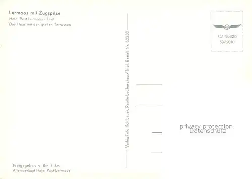 AK / Ansichtskarte Lermoos_Tirol Panorama mit Zugspitze Wettersteingebirge Fliegeraufnahme Lermoos Tirol