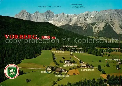 AK / Ansichtskarte Vorberg_Pichl Panorama Urlaubsgebiet Dachstein Tauern Region Dachsteingebirge Fliegeraufnahme Vorberg Pichl