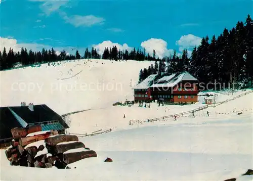 AK / Ansichtskarte Geschwend_Todtnau Berggasthof Pension Gisiboden Winterlandschaft im Schwarzwald Geschwend Todtnau