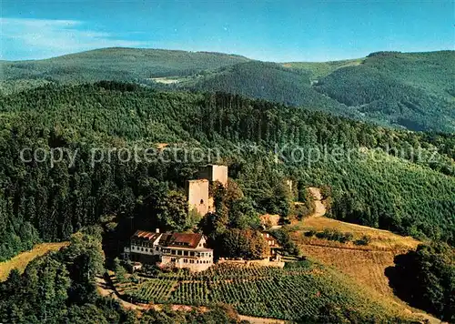AK / Ansichtskarte Buehl_Baden Burg Windeck Hotel Burggaststaette Rebgut Fliegeraufnahme Buehl_Baden