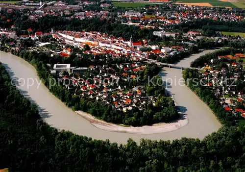 AK / Ansichtskarte Muehldorf_Inn Fliegeraufnahme Muehldorf Inn