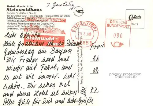 AK / Ansichtskarte Pfaben Hotel Gaststaette Steinwaldhaus Fliegeraufnahme Pfaben